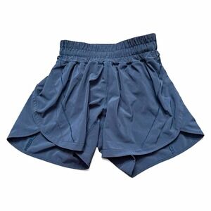 Lululemon Hotty Hot Shorts Size 2 Athletic Streetwear  Dark Blue Lined Run